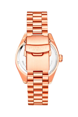 Montre à quartz en acier Symphony - Doré rose et noir