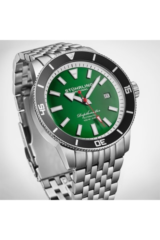 Montre automatique en acier Aquadiver - Argenté et noir