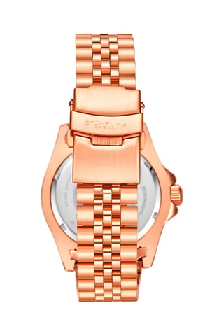 Montre à quartz en acier Aquadiver - Fonction GMT - Doré rose et noir
