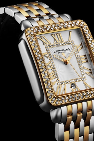 Montre à quartz en acier - Argenté et doré
