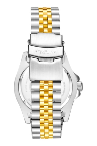 Montre automatique en acier Aquadiver - Tachymètre et chronographe - Argenté et doré
