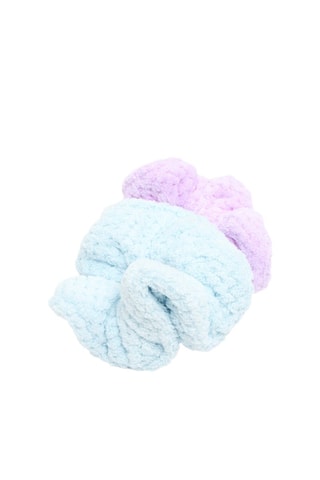 2 scrunchie - Celeste e malva