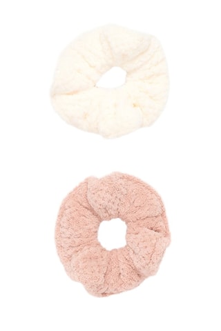 2 scrunchie - Ecrù e rosa antico