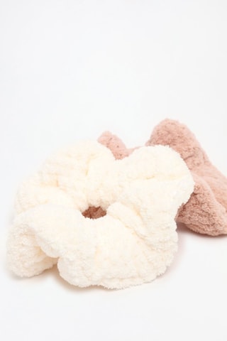2 scrunchie - Ecrù e rosa antico