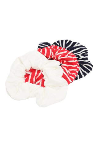 3 scrunchie - Bianco e rosso