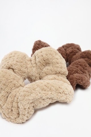 2 scrunchie - Beige e marrone