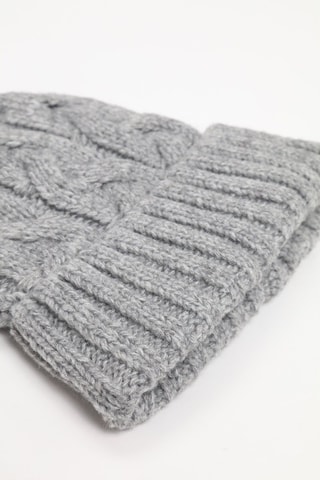 Berretto con pompon - Grigio chiaro melange