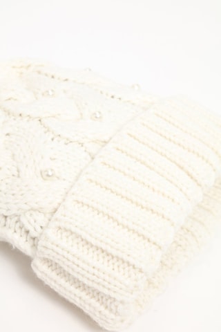 Berretto con pompon - Bianco