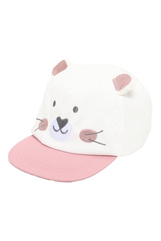 Cappellino con orecchie - Ecrù