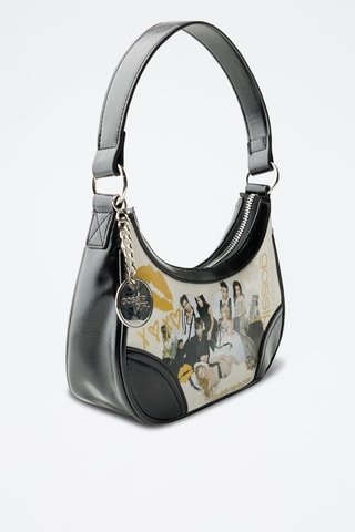 Borsa a spalla Gossip Girl - Nero