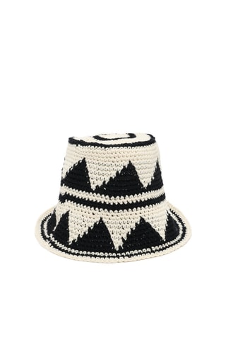 Cappello da pescatore - Nero e beige