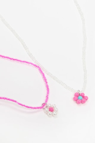 2 collane - Rosa e bianco