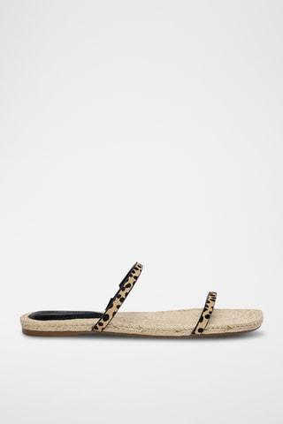 SANDALIA PLANA YUTE DOBLE TIRA LEOPARDO