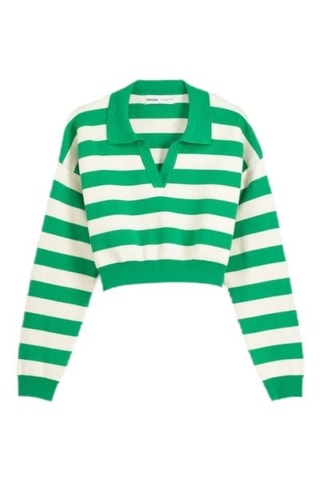 Maglia corta - Verde ed ecrù