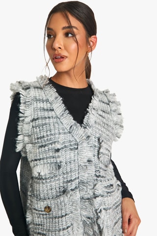 Gilet sans manches - Gris clair chiné