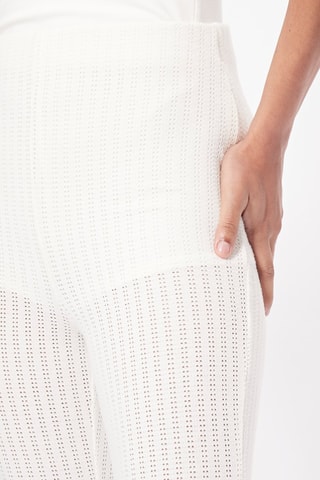 Pantaloni flare a vita alta - Ecrù