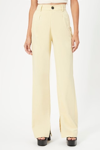 Pantaloni wide legs - 
Giallo chiaro