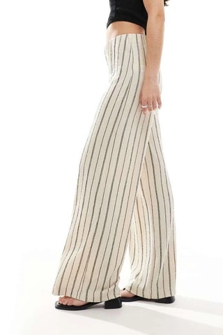 Pantaloni a vita alta - Beige