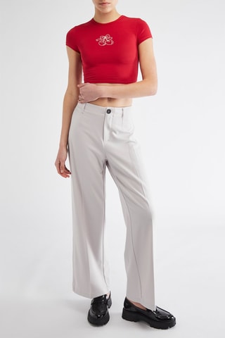 Pantalon wide legs - Gris
