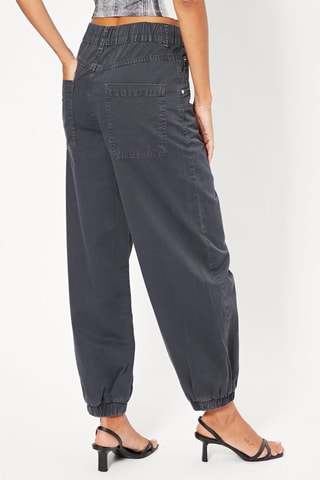 Pantaloni sportivi a vita alta - Blu scuro