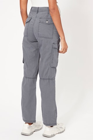 Pantaloni cargo a vita alta - Grigio