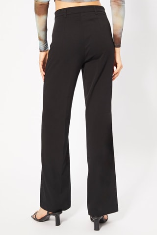 Pantaloni wide legs a vita alta - Nero