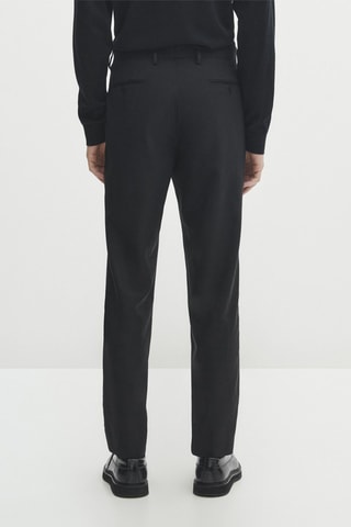 Pantaloni da completo in lana - Nero