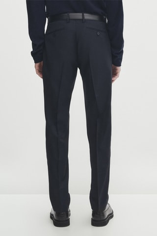 Pantaloni da completo in lana - Navy