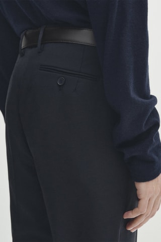 Pantaloni da completo in lana - Navy