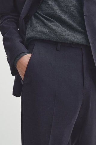 Pantaloni da completo in lana - Navy