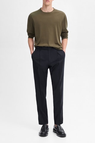 Pantaloni da completo in lana - Navy