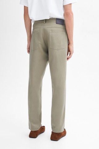 Pantaloni in lino - Kaki