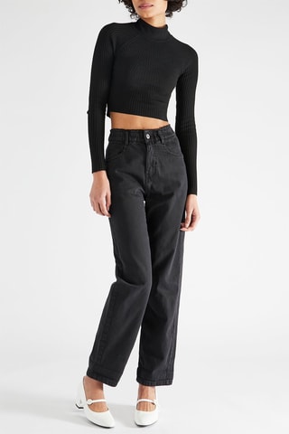 Pantaloni straight - Nero