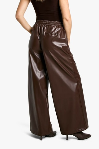 Pantaloni wide legs premaman - Marrone scuro