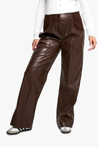 Pantaloni slim premaman - Marrone scuro