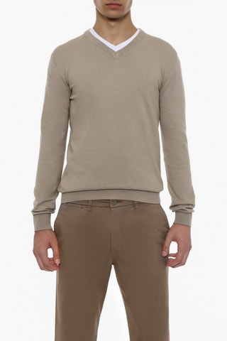 Pantaloni chino slim - Taupe