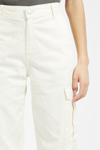 Pantaloni cargo a vita alta - Bianco