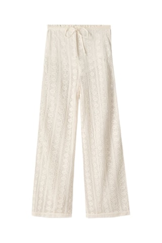 Pantaloni wide legs - Ecrù