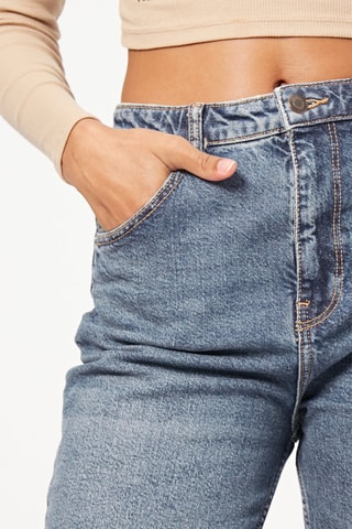 Jeans mom comfort - Blu