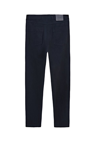 Jeans relaxed in lino - Navy