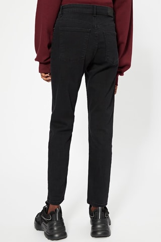 Jeans slim a vita alta - Nero