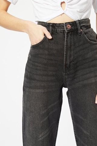 Jeans mom a vita alta - Antracite