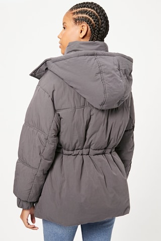Parka con cappuccio - Grigio