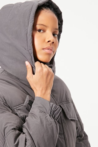 Parka con cappuccio - Grigio