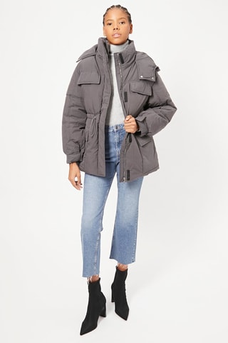 Parka con cappuccio - Grigio