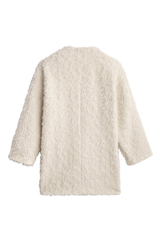 Cappotto corto in pelliccia sintetica - Bianco