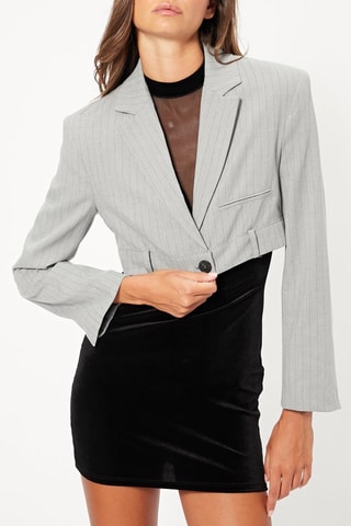 Blazer corto - Grigio chiaro