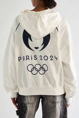 Felpa con cappuccio Giochi Olimpici Paris - Bianco