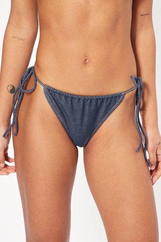 Slip bikini - Blu scuro melange