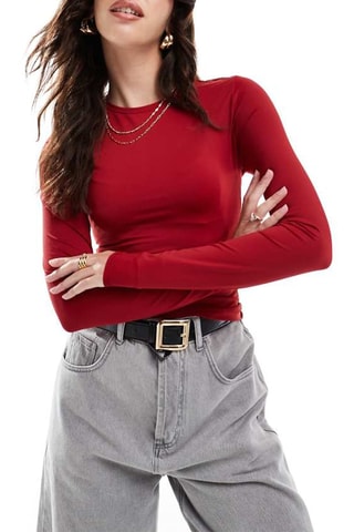 Top in lana - Rosso